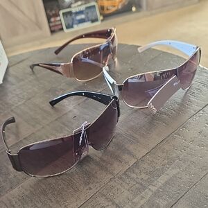 NYC Men's Sunglasses Trio - Black, Brown, White